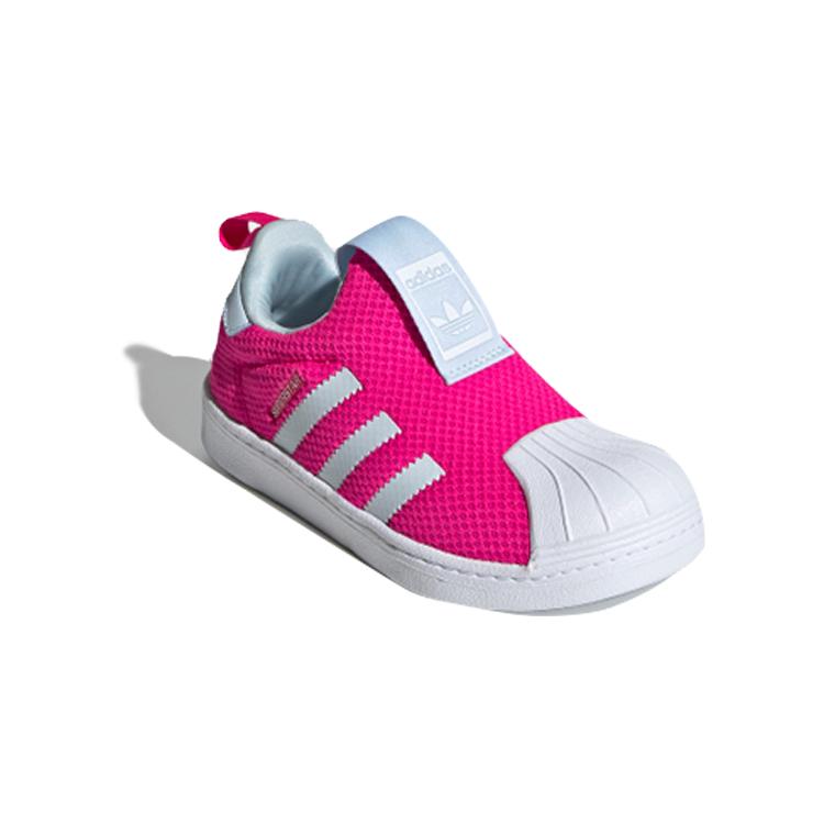 adidas Originals SUPERSTAR 360 Comfortable Low Top Skateboard Shoes Rose Red White Infant And Toddler FV3377