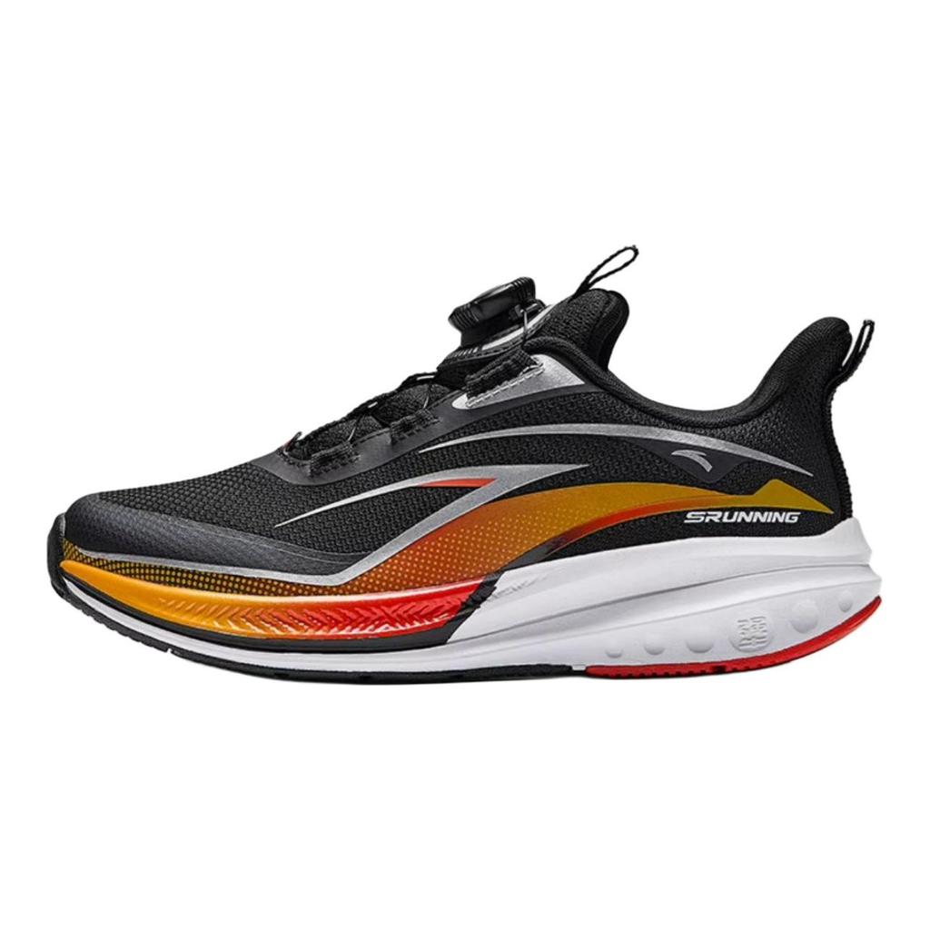 Anta Kids Hailang Comfortable Versatile Non-Slip Wear-Resistant Low-Top Running Shoes Kids sneaker Black Orange 312445509-1