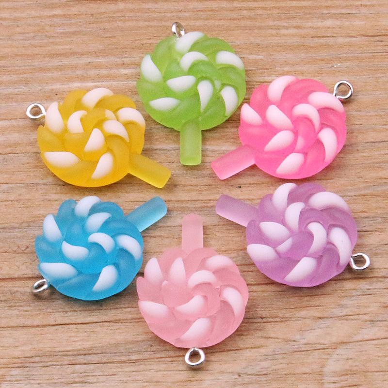 10Pcs 37 Styles Mix Fruit Animals Popsicle Candy Resin Earring Charms Diy Findings Keychain Bracelets Pendant For Jewelry Making