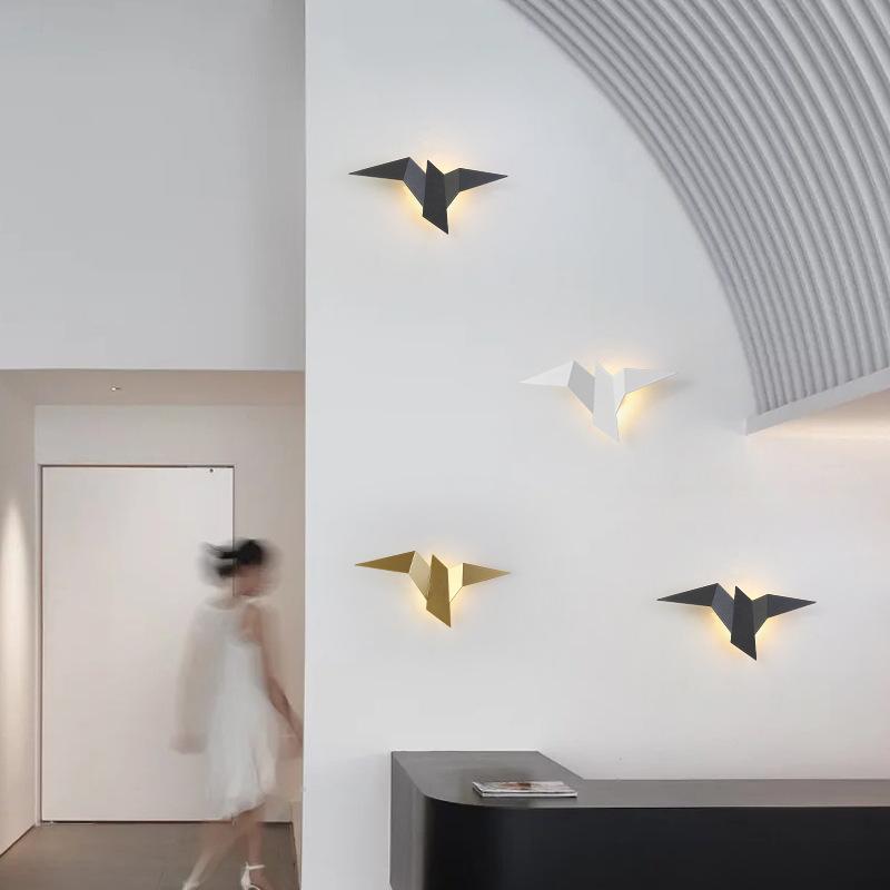 Indoor Wall Lamps Nordic Style Modern Triangle Shape LED Wall Lamps Living Room Lights 3W AC85-265V Simple Lighting