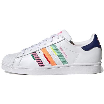 Superstar Multi Bandes Zigzaguantes Baskets Femme Blanc Blanc Nuage Ciel Nocturne GW9783