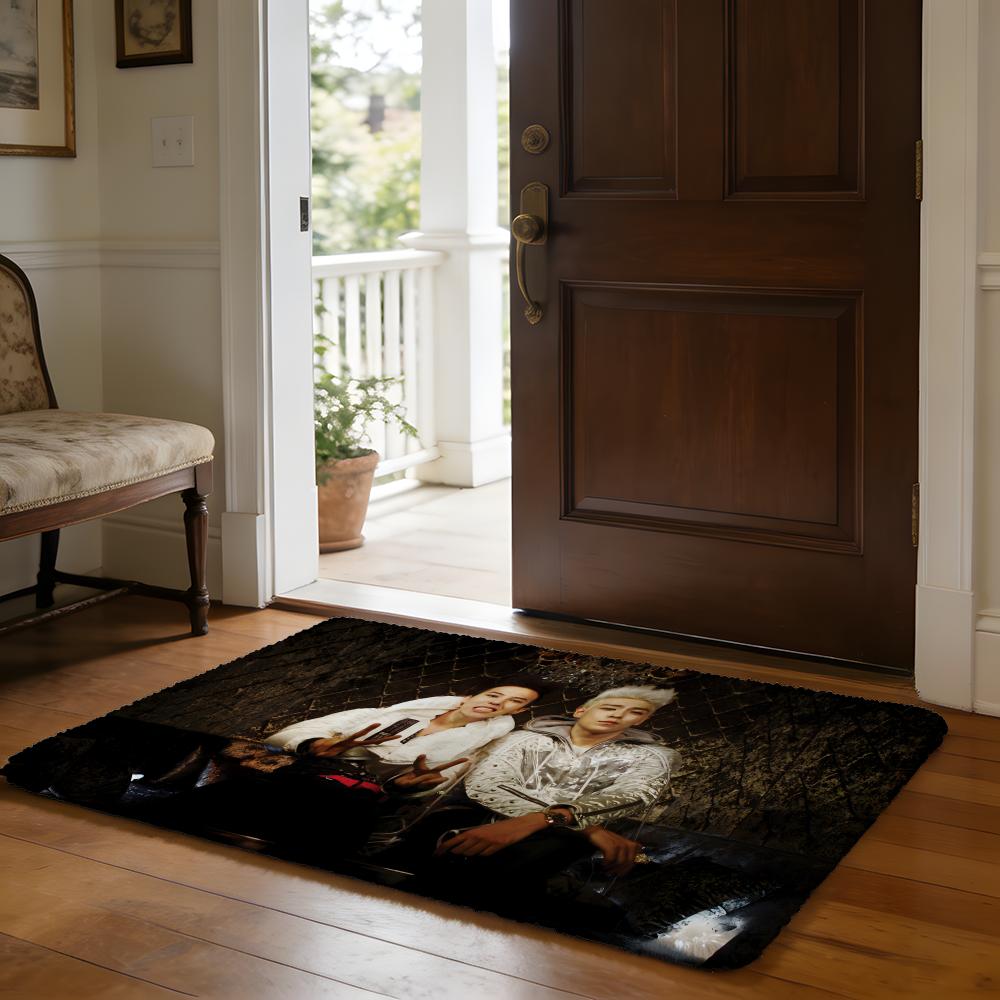 Floor Mat Soft Flannel Rug Non-Slip Absorbent Mat for Bathroom Bedroom Home Decor Kpop Top Hot Singer G-GD