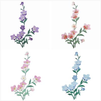 Vintage Magnolia Gestickter Stoffaufnäher - Ethnisch Stil Klebe-Stickerei-Accessoire