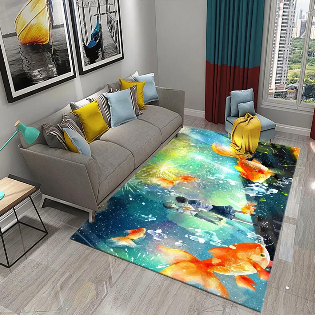 3D Beautiful Art Floor Mat - Creative Holiday Design Area Rug - Indoor Home Decor Living Room Bedroom Kitchen Rug