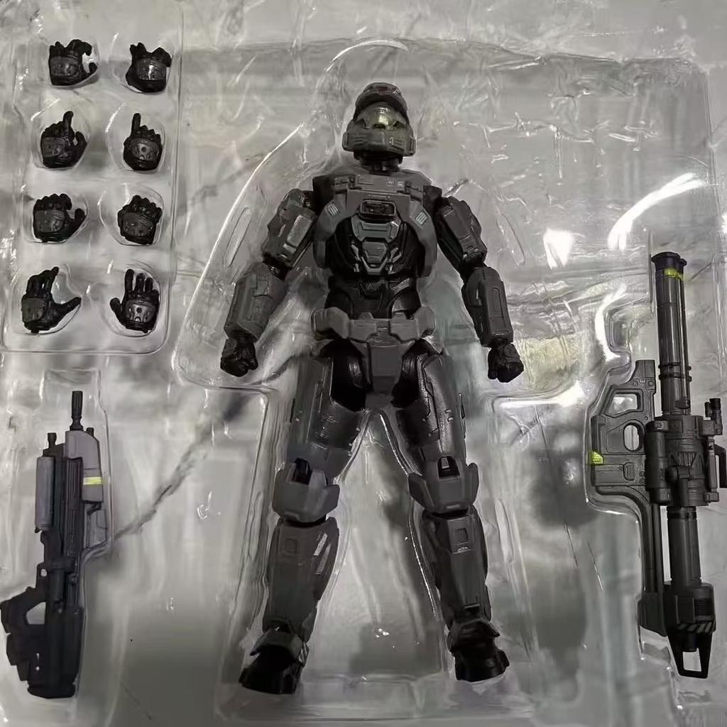 Artikulierter Master Chief PVC Actionfigur Sammlermodell Spielzeug 18cm