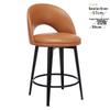 Nordic Soft Back Bar Stool