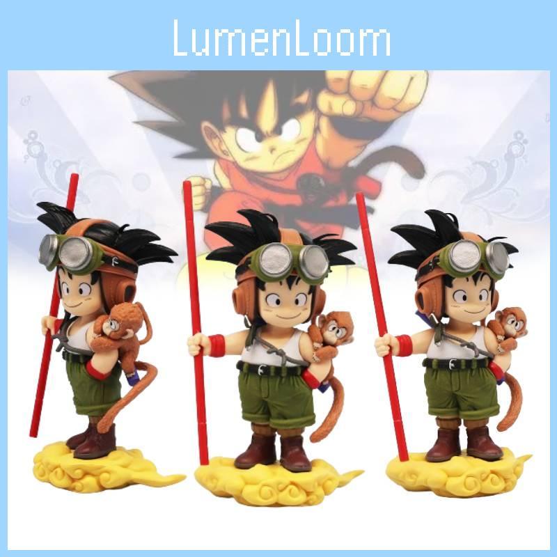 Pvc Dragon Ball Z Goku Q Version Standing Gk Monkey Goku With Flight Suit Anime Statue Collectible Figurine 16cm