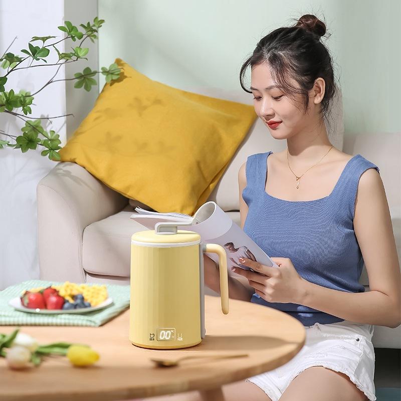 450 ml elektrisk vannkoker Multifunksjonell helsegryte Bærbar termokanne tekanne Elektrisk grytekopp Suppekopp Reise Kokekopp 220V