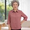 Stylish Seven-Sleeve Summer Top for Middle-Aged and Elderly Women