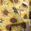 Sonnenblumen Aquarell Blumen Transparente Vorhänge für Wohnzimmerdekoration Fenstergardinen für Küche Tüll Voile Organza Vorhänge