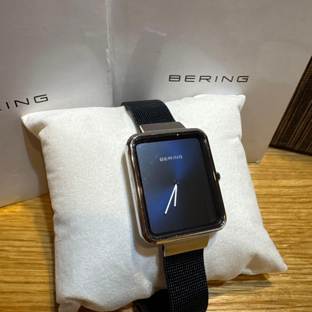 Used BERING Square Quartz Watch Black