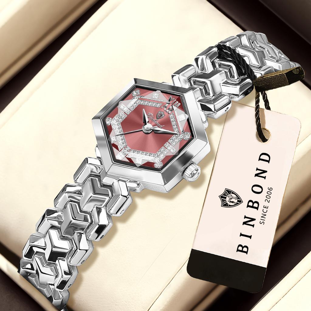 BINBOND Free Ship Orginal Luxury Quartz Watches For Women Precise Durable Waterproof Ladies Watch Casual Wristwatch Reloj