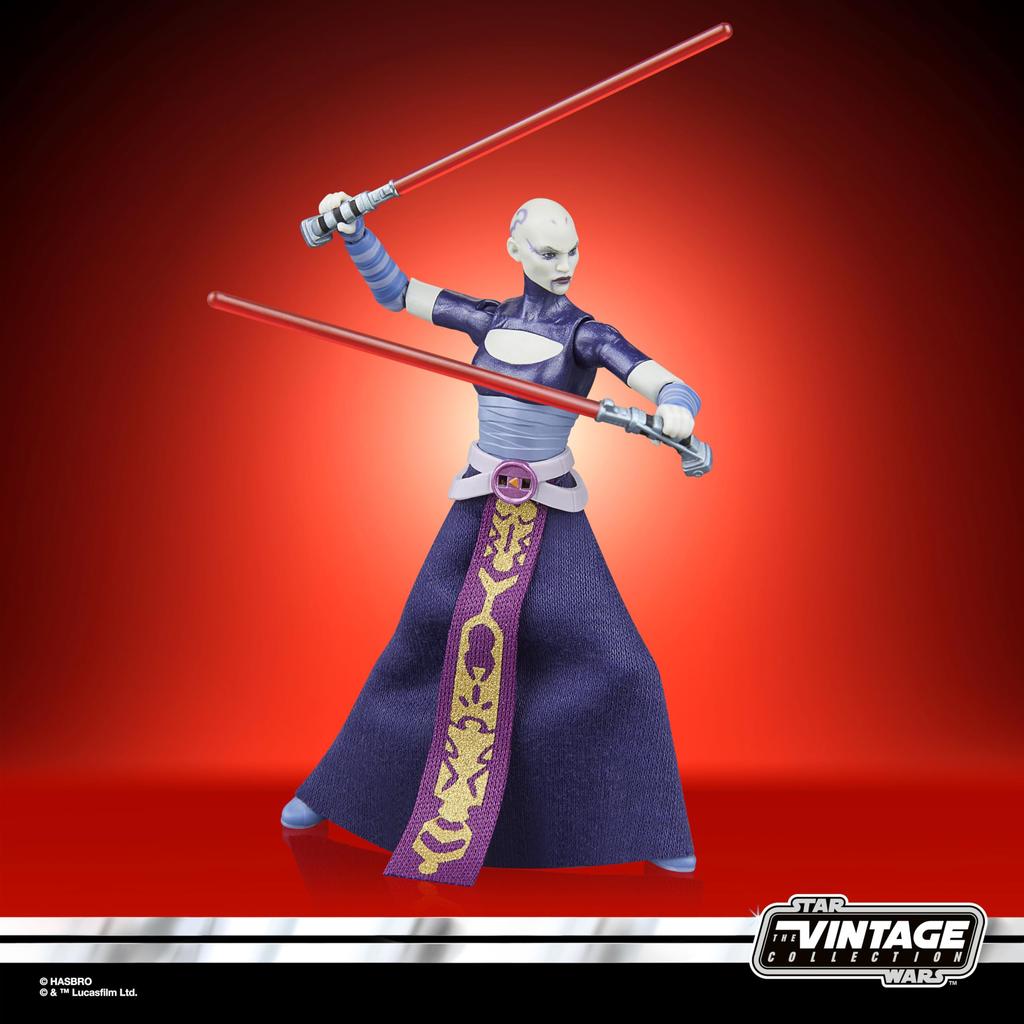 Star Wars The Vintage Collection Asajj The Clone Wars Premium Collectible Action Figure Ventress, 3.75-inch