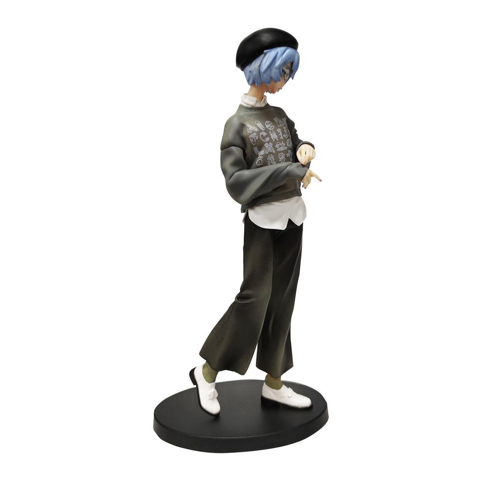 22CM NEON GENESIS EVANGELION Ayanami Rei Figure Ver.RADIO EVA Fashion Shirt Hat Dress Up Model Toy Gift Collection Aciton Figure