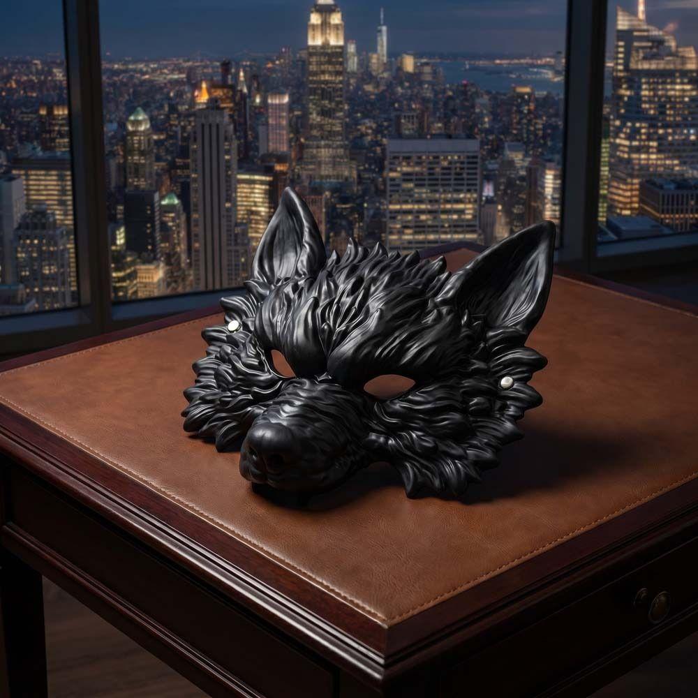 Lustige Cosplay Halloween Wolfsmaske 3D Fellstruktur Werwolfmaske Party Kostümmaske Verkleidungs Requisite
