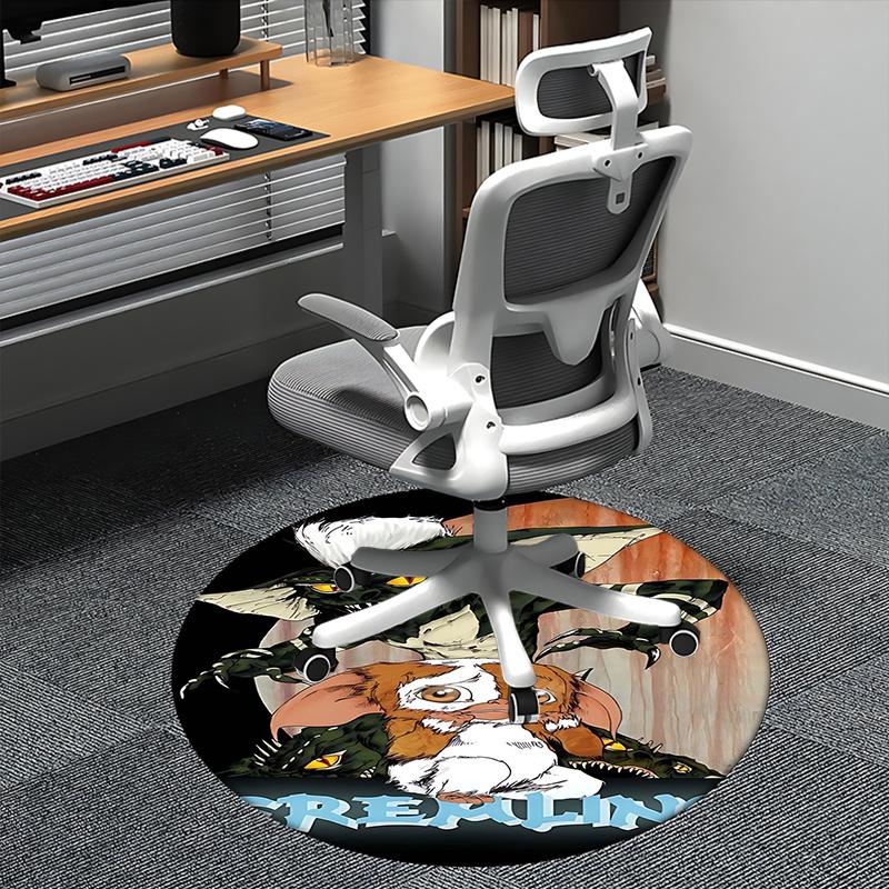 

Gizmo,Gremlins Chair mat Round Rug-Office carpet, Machine Washable, Non-slip, Suitable for Living Rooms, Bedrooms, Entryways, and Holiday-th 80cm by 80cm