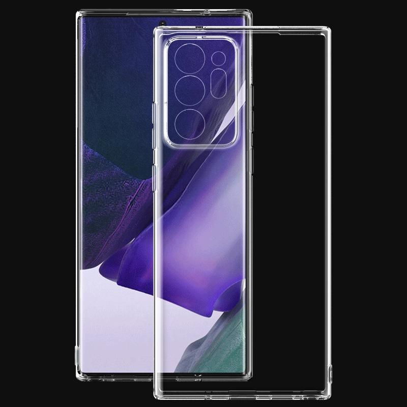 

Прозрачный ТПУ защитный чехол для Samsung Note20 Ultra - Мягкий чехол с полной защитой краев Galaxy Note 20 Ultra прозрачный