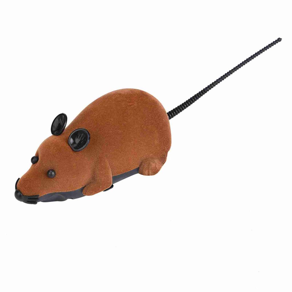 Wireless Mouse For Cat Dog Funny Rat Novelty Gift Pet Toy Remote Control Brown