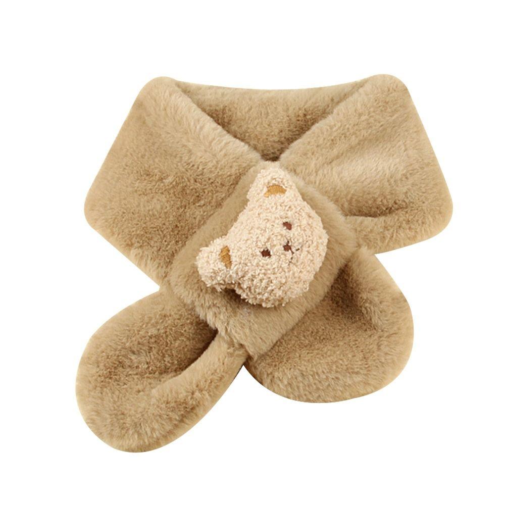 Plush Neck Warmer Warm Plush Scarf Fashion Children Cross Neckerchief  Baby Boys Girls