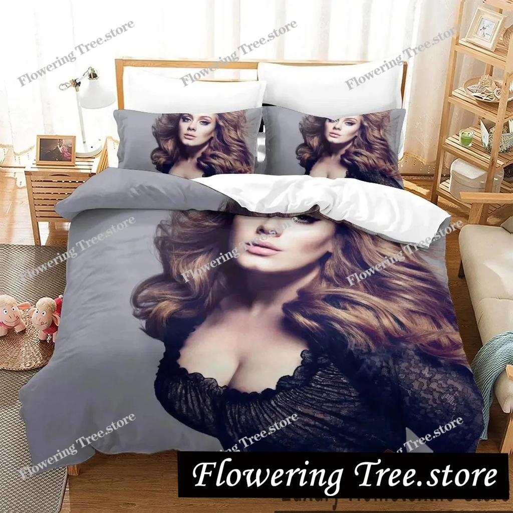 3D Print Adele Adkins MBE Bedding Set Boys Girls Twin Queen King Size Duvet Cover Pillowcase Bed boys Adult Home Textileextile