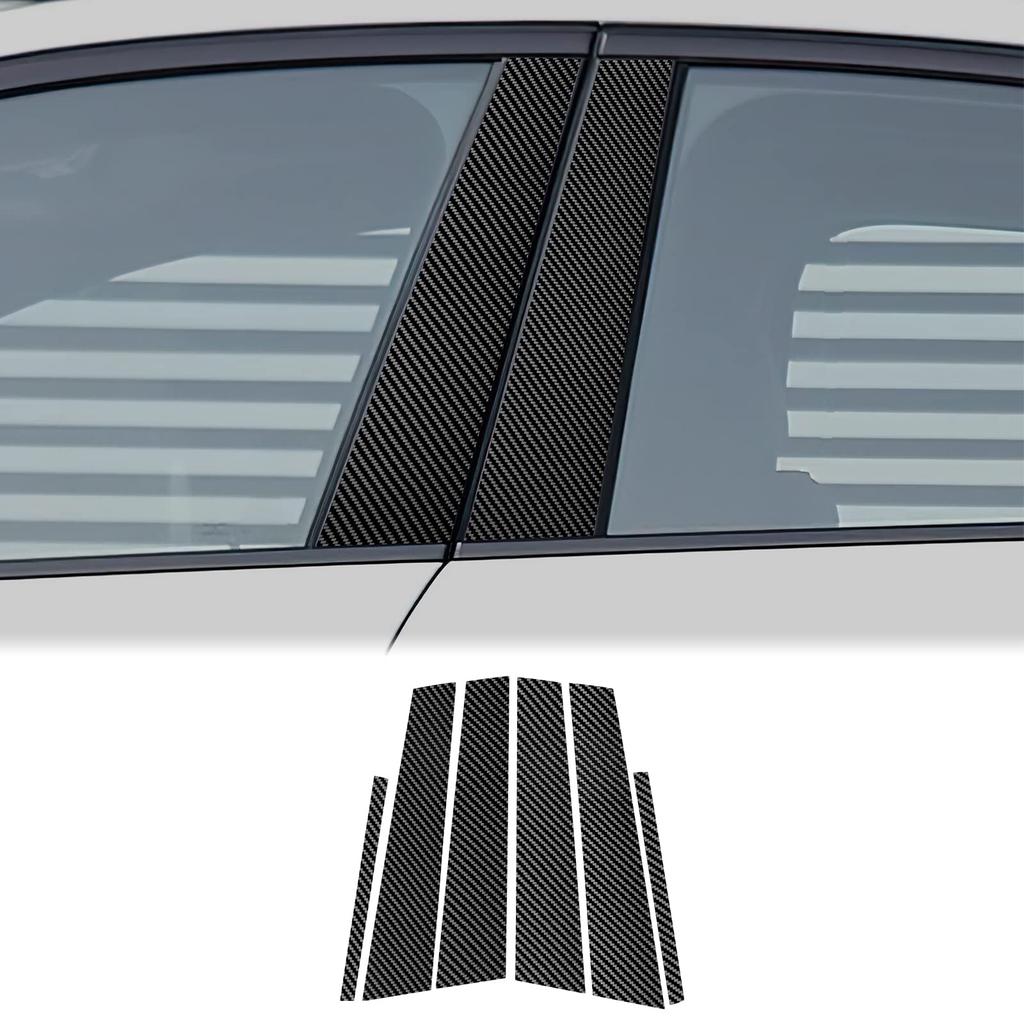 Carbon Fiber Style Interior Sticker for BMW 1 Series F20 2011-2017 Window B Pillar Trim