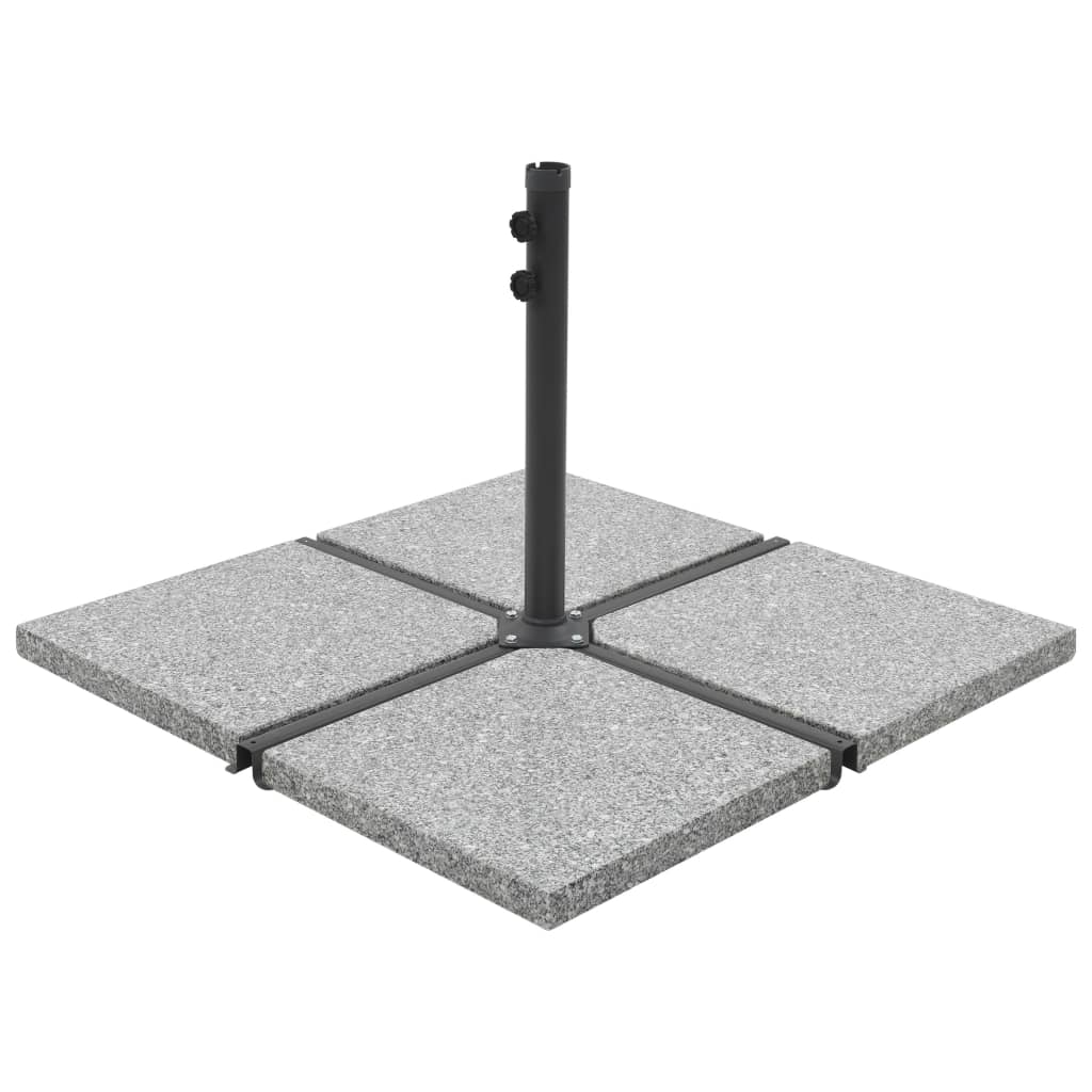 Vidaxl Sonnenschirmgewichte, 4 Stück, Granitgrau, Quadratisch, 100 kg