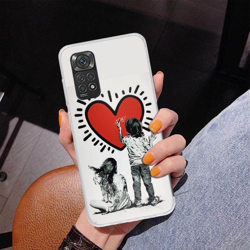 Street Art Banksy Graffiti Phone Case For Xiaomi Redmi Note 15 14 13 12S 12 11 Pro Plus 14S 11S 11E 10 10S 11T 5G Personalized C