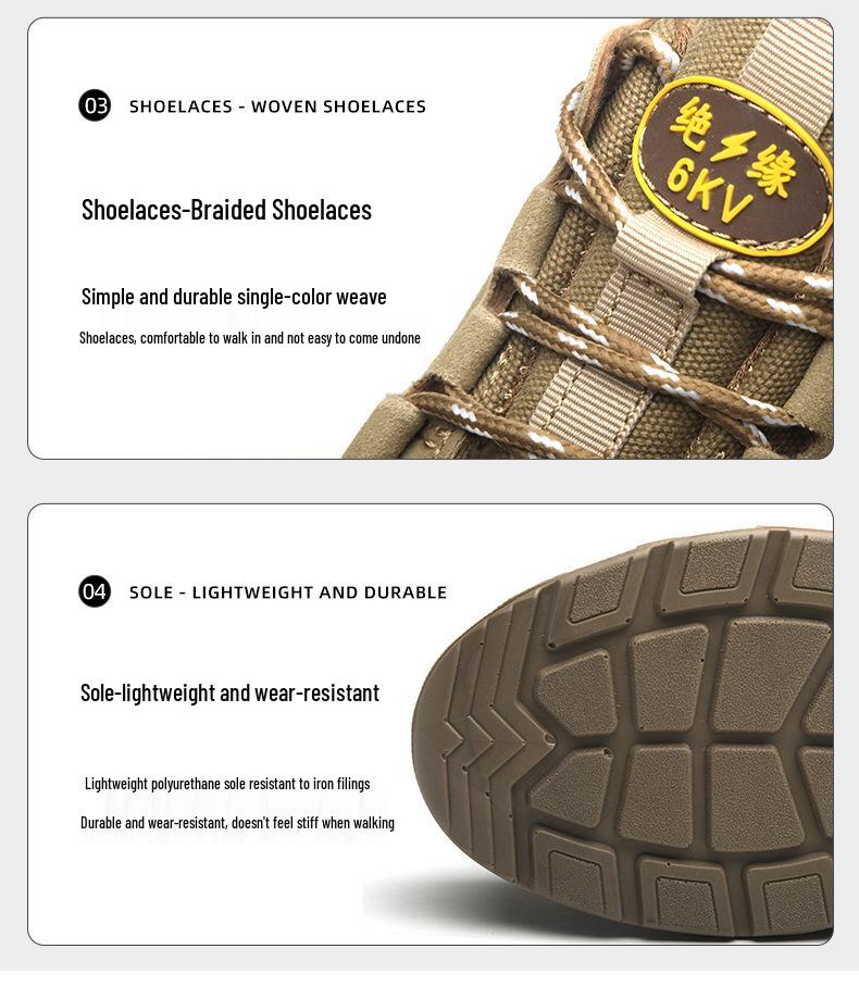Men's Winter Cotton Safety Work Shoes - Anti-Smash, Anti-Puncture, Warm, Comfortable Protection for Construction Sites.