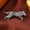 1pc Vintage Wolf Head Brooch Pin, Men's Fashion Alloy Lapel Pin, Animal Design Accessory for Suit Jacket Clothes Lapel Pin