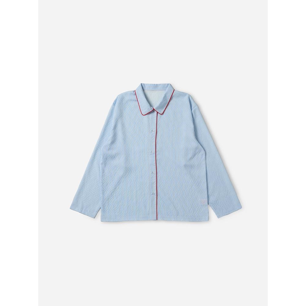 Daiso [pubLic] Piping Pajama Top L bLue