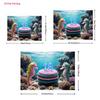 2D Coral Reef 18th Birthday Backdrop Seahorse Underwater Background for 18th Birthday