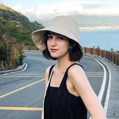 Cappello da Pescatore Primavera Estate Tesa Larga Piatta Colore Unico Cappello a Secchiello Traspirante Versatile da Viaggio all'Aperto Cappello Parasole