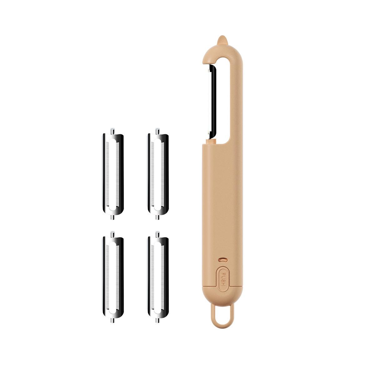 

Сменные овощечистки экономят усилия Бытовые многофункциональные ножи для чистки из нержавеющей стали Маленькие овощечистки для овощей и фруктов Чистка розовый