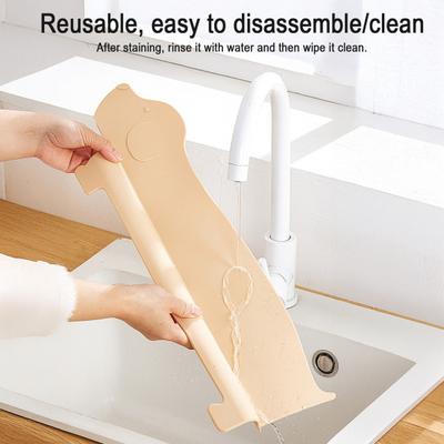 1/2Pcs Cartoon Dog Silicone Sink Splash Guard with Suction Cups Vegetable Washing Water Splash Protector Kitchen Countertop Puppy Anti-Splash Board