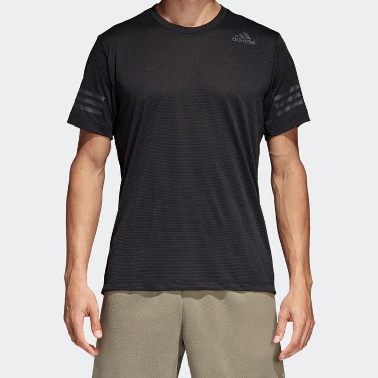 Adidas T Shirts Men's Black Crew Neck Moderate Straight Fit CW3927