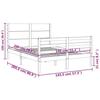 VidaXL Bed Frame with Headboard White 140x200 Cm Solid Wood 3194637