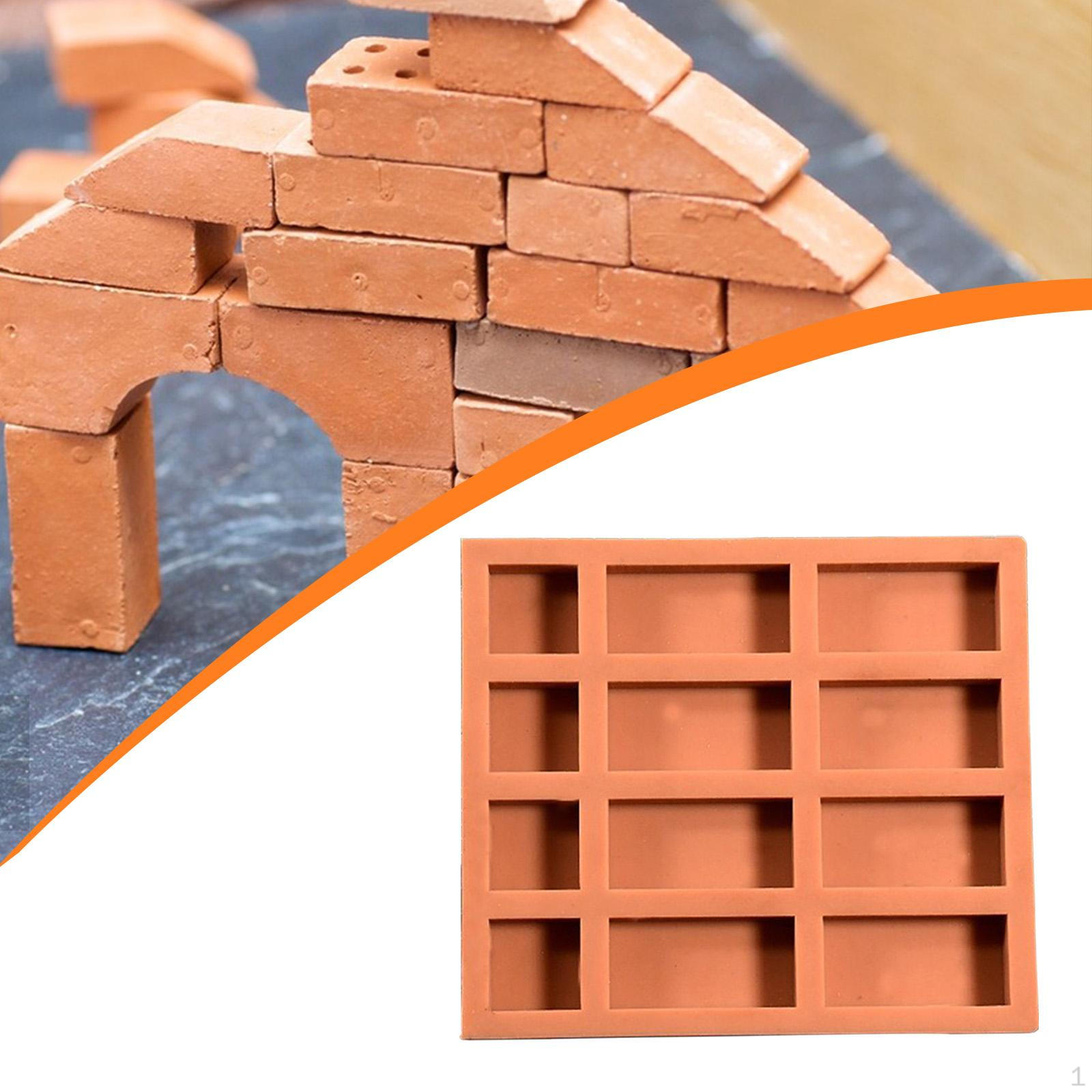 

Маленький кирпичик Силиконовая модель Рукоделие Бетонная стена Функциональный Портативный Песочный стол Здание Диорама 12 Bricks