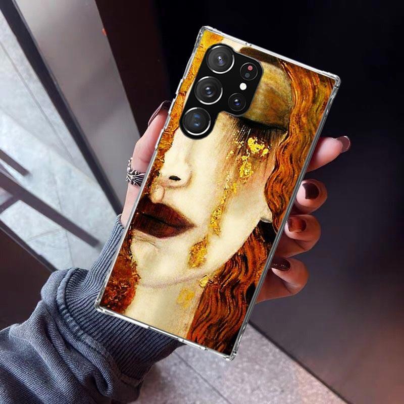 Kiss by Gustav Klimt Desig Phone Case For Samsung Galaxy S23 S24 S25 Edge S26 Ultra S22 + S21 Plus S20 FE Cover Silicone Print S