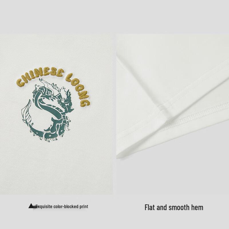 HLA Men's Chinese Dragon Cool Print Short Sleeve T-Shirt