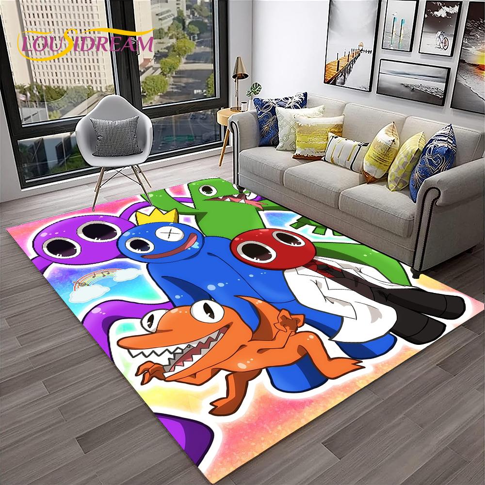 Game R-Rainbow Friends Cartoon  Area Rug,Carpet for Home Living Room Bedroom Sofa Doormat Decor,kid Play Non-slip Floor Mat Gift