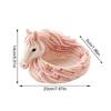Horse Head Shape PET Jewelry Tray Pink White Textured PET Desktop Organiser for Earrings Necklaces and Small Accessories, Desktop Dish for Dresser