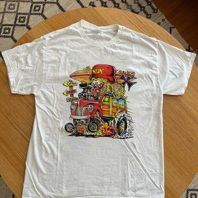 Ed Roth Rat Fink Maglietta Bianca 100% Cotone T-shirt Unisex UB237