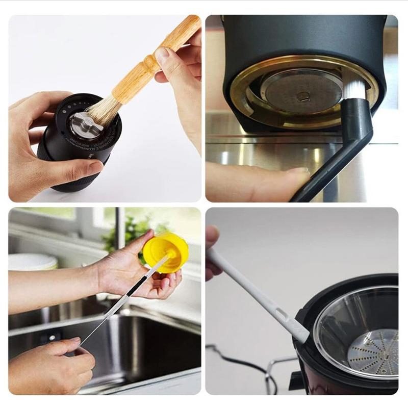 3/4/5/14Pcs Coffee Machine Cleaning Set Coffee Grinder Brush For Espresso Coffee Machine Brewing Group Head Cleaning Brush