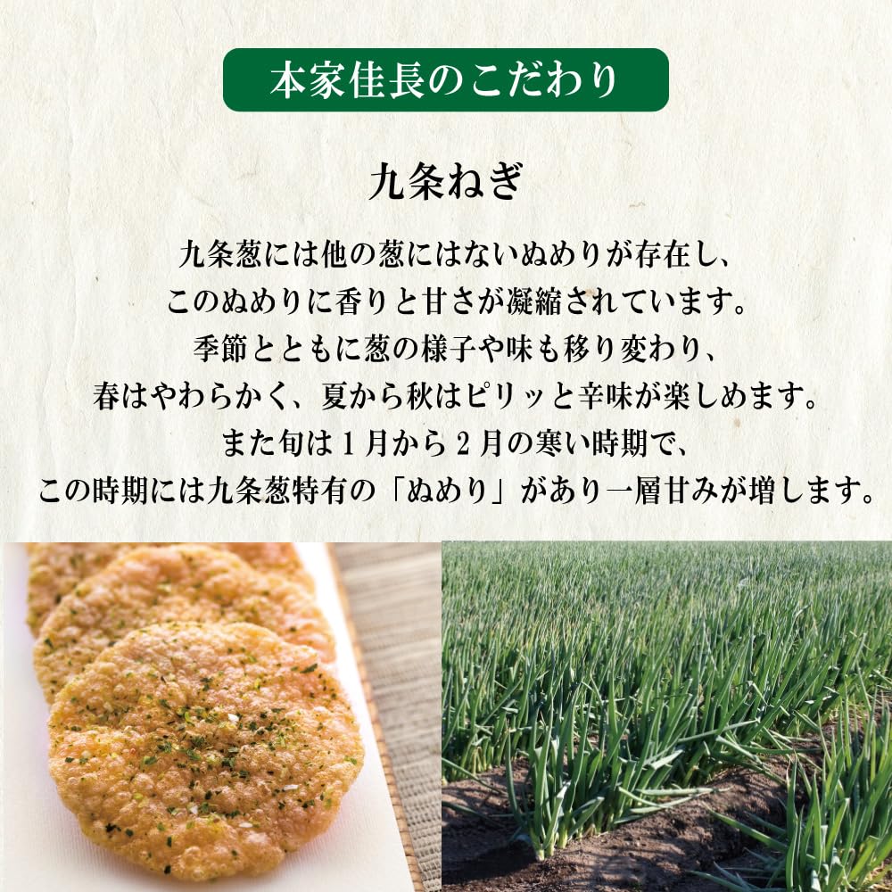Honke Yoshinaga Kujo Negi Kyo Ebi Senbei Dokoro 12 pièces Souvenir de Kyoto Cadeau d'été Cadeau de milieu d'année