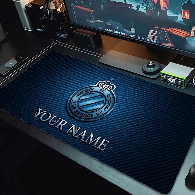 Club Brugge KV Custom Name Large Size Mouse Pad Large Gaming Table Cushion Non-slip Laptop Tablet Big Mousepad XXL Mat Mini PC Playmat With Lock Edge