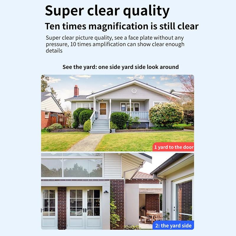 Outdoor Dual Lens 4K Überwachung Home Security CCTV Kamera Drahtlose WIFI IP Kamera Unterstützung Zwei-Wege Audio Eingebautes mikrofon