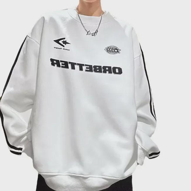 2024 Damen Amerikanischer Stil Lockerer Schnitt Rundhals Paar-Pullover - Frühling/Herbst