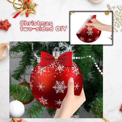 Weihnachtsdekorationen für den Außenbereich Doppelseitige Hängeornamente Kunststoff Weihnachtsbaumschmuck für Zuhause und Garten Feiertag