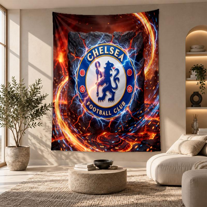 Dekoratif Duvar Halısı, Chelsea FC Baskılı Duvar Sanatı, Yatak Odası Arka Planı İçin Hafif Duvar Askısı