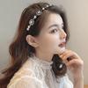 New Arrival Elegant Fashion Pearl Cubic Jewel Retro Princess Style Flower Crown Hairband
